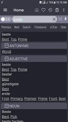 English German Dictionary android App screenshot 10